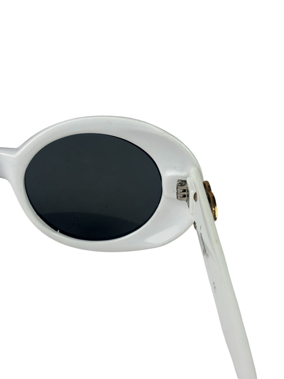 Chanel White Oval Sunglasses