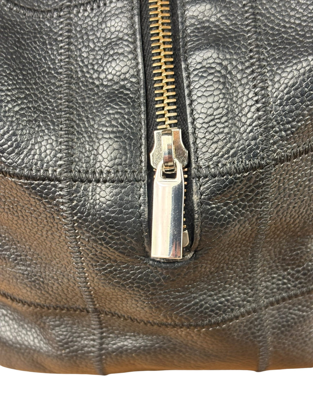 Chanel Black Caviar Chocolate Bar Shoulder Bag