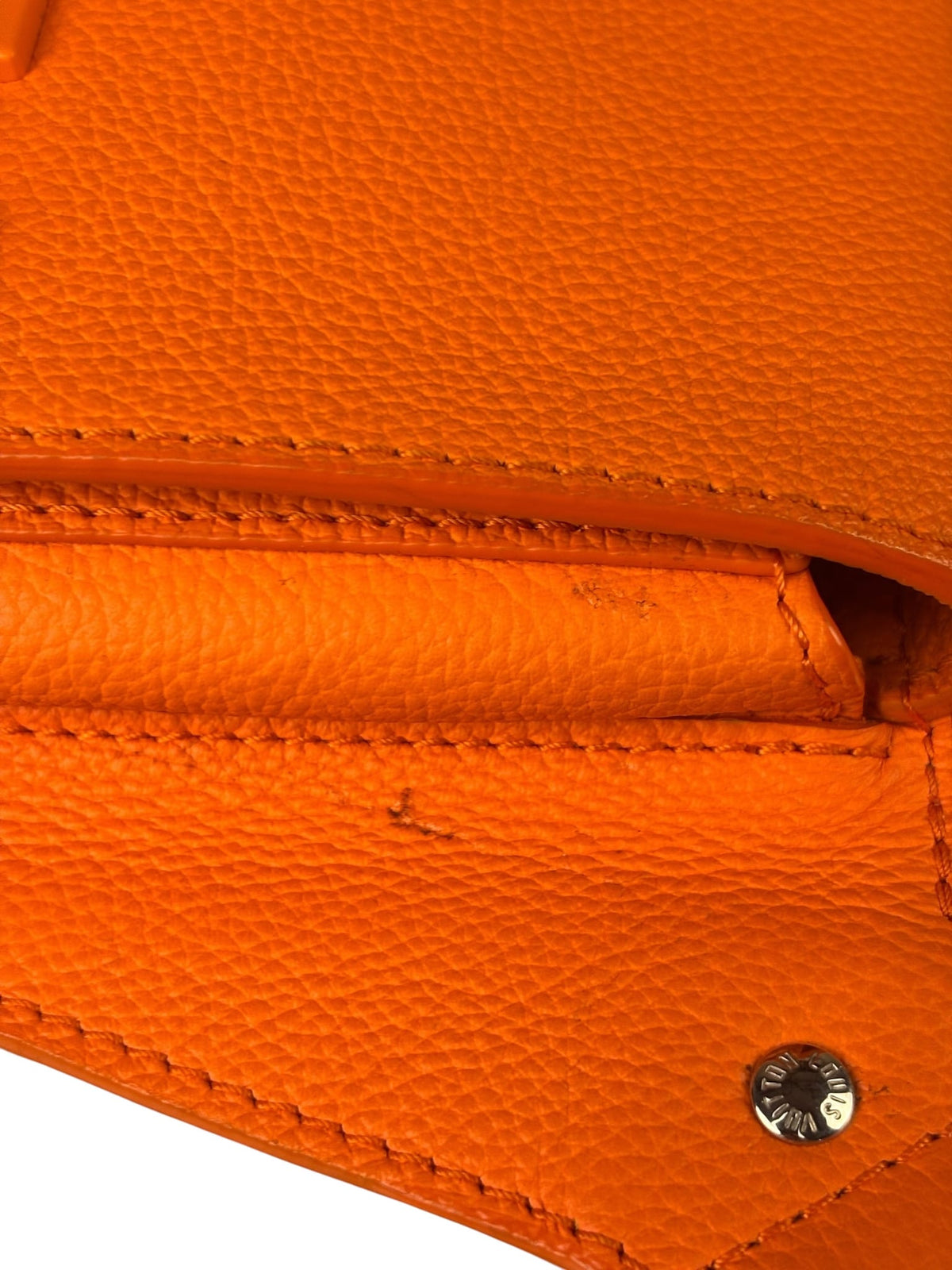 Louis Vuitton Aerogram Takeoff Leather Sling Bag Orange