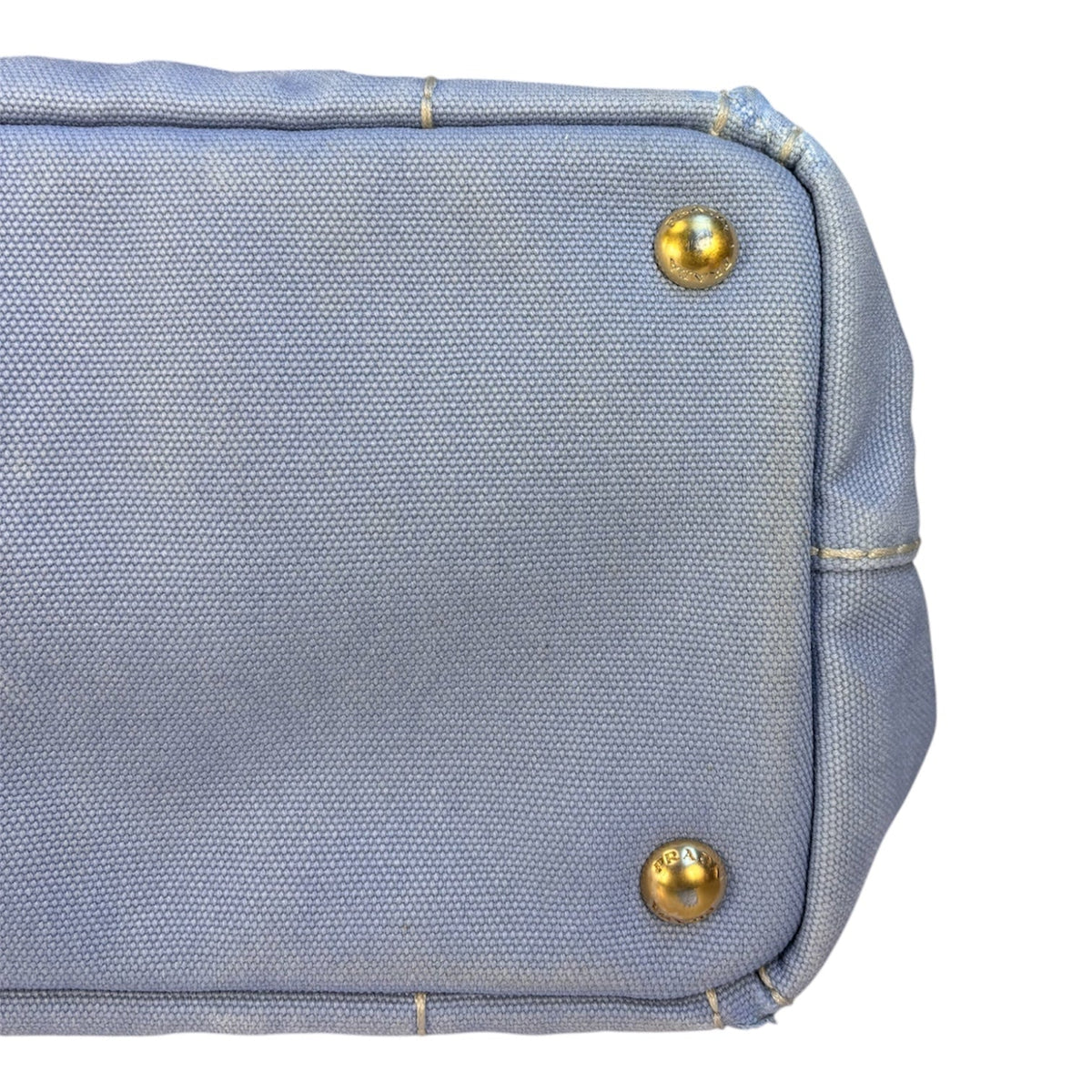 Prada Light Blue Canapa Canvas Two-Way Tote