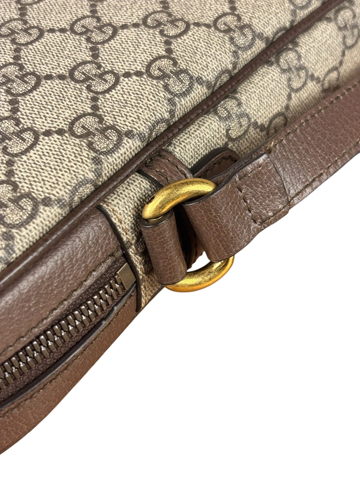 Gucci Beige/Brown GG Supreme Ophidia Messenger Bag