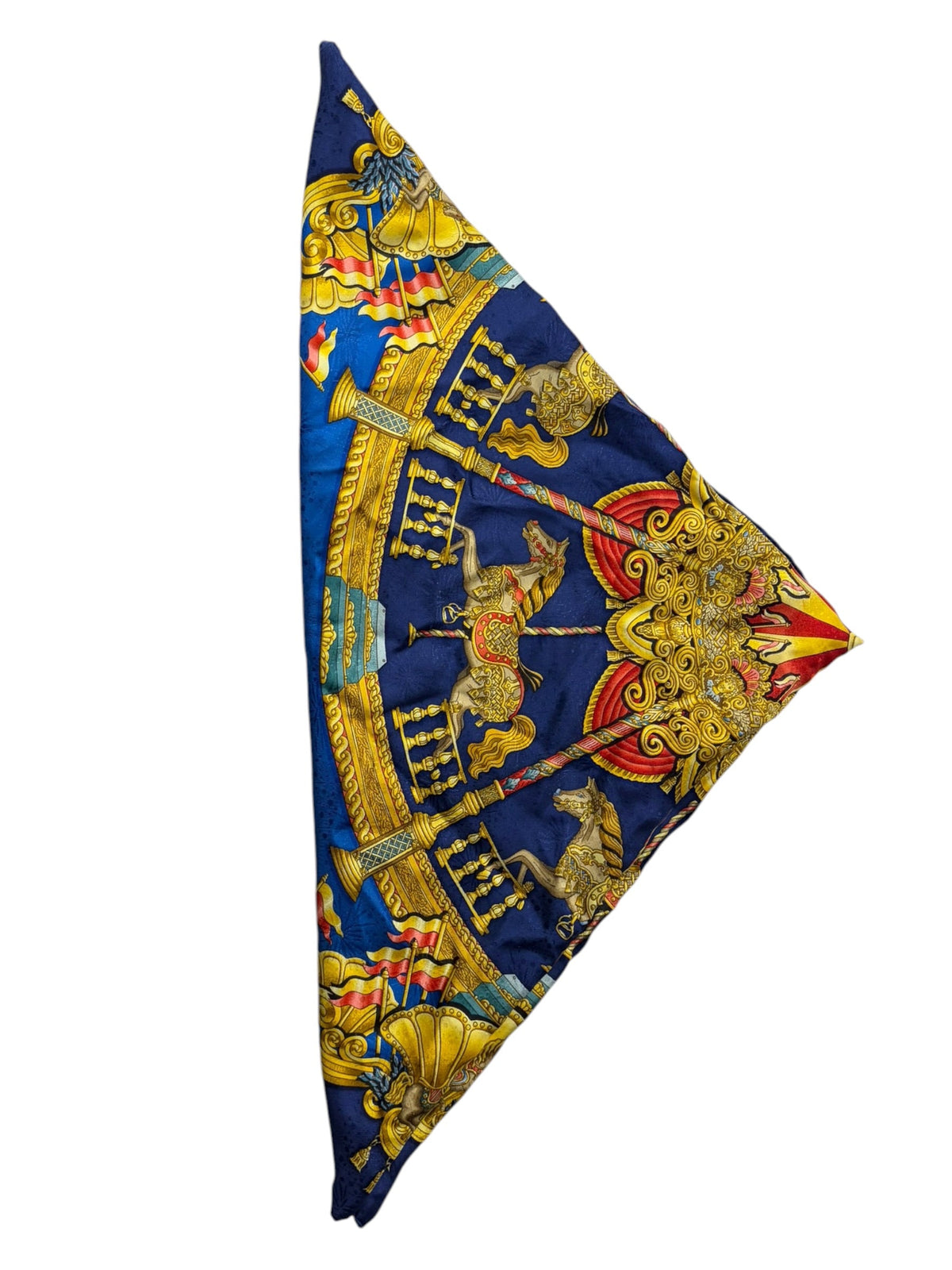 Hermes Navy Luna Park Silk Scarf