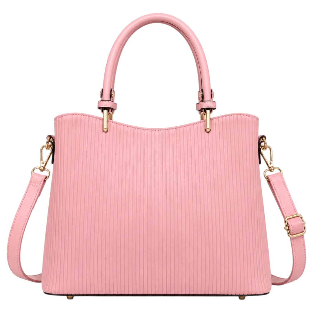 Orelza Pink Line Women’s Satchel Handbag
