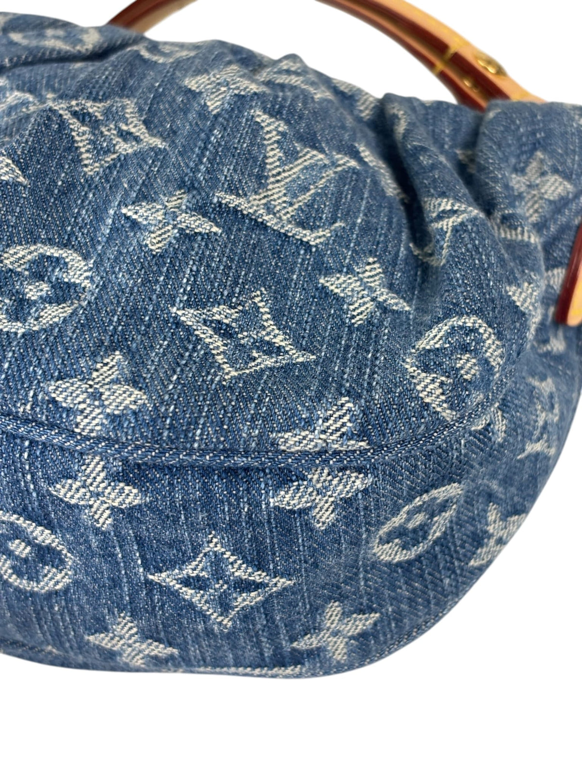 Louis Vuitton Blue Denim/Leather Trim Pochette