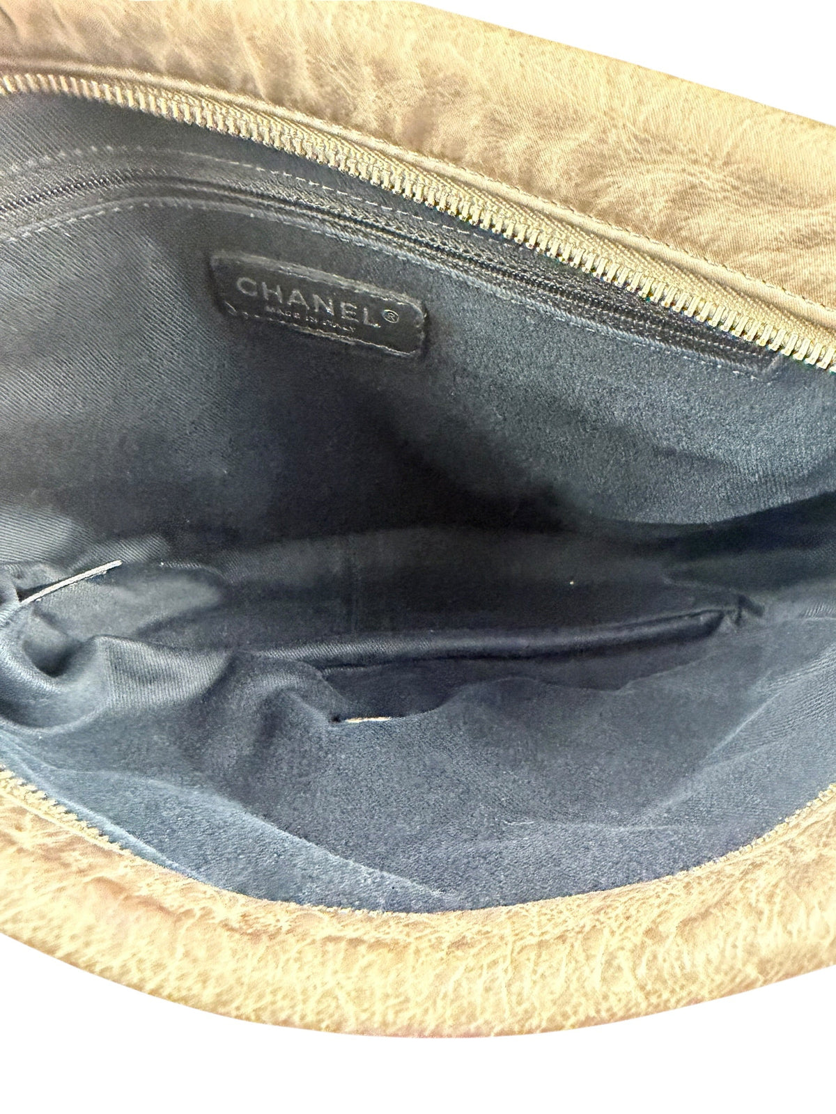 Chanel Olive Two Tone Quilted Leather Chain Flap Bag 2011
