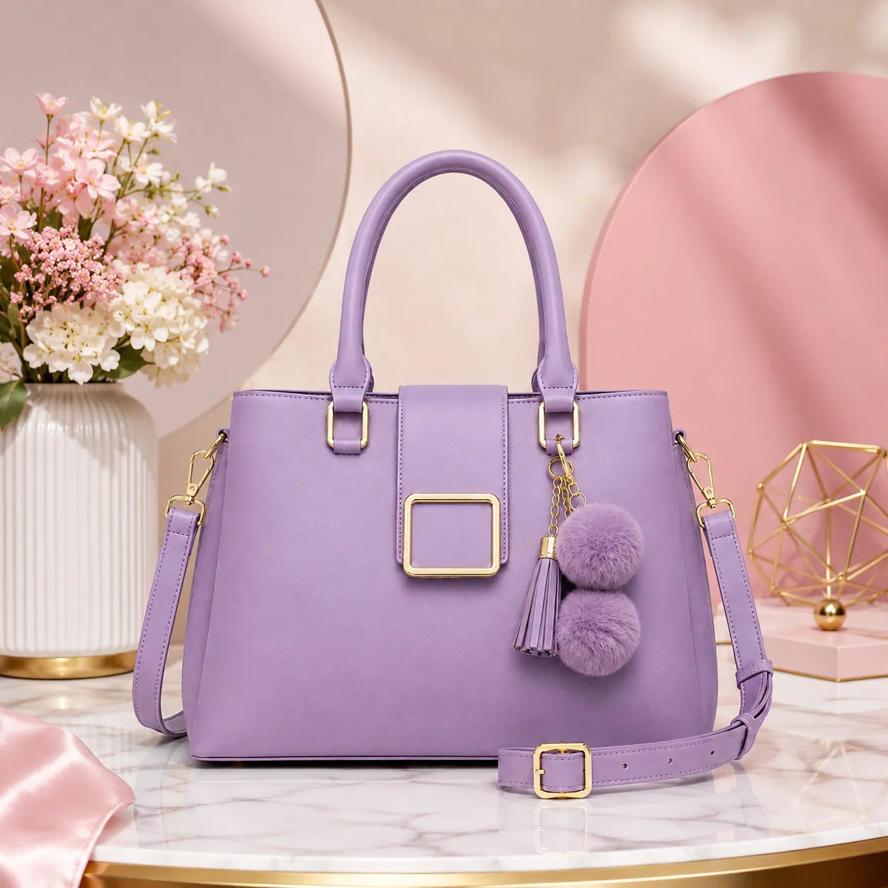 Orelza Lavender Charm Women’s Satchel Handbag