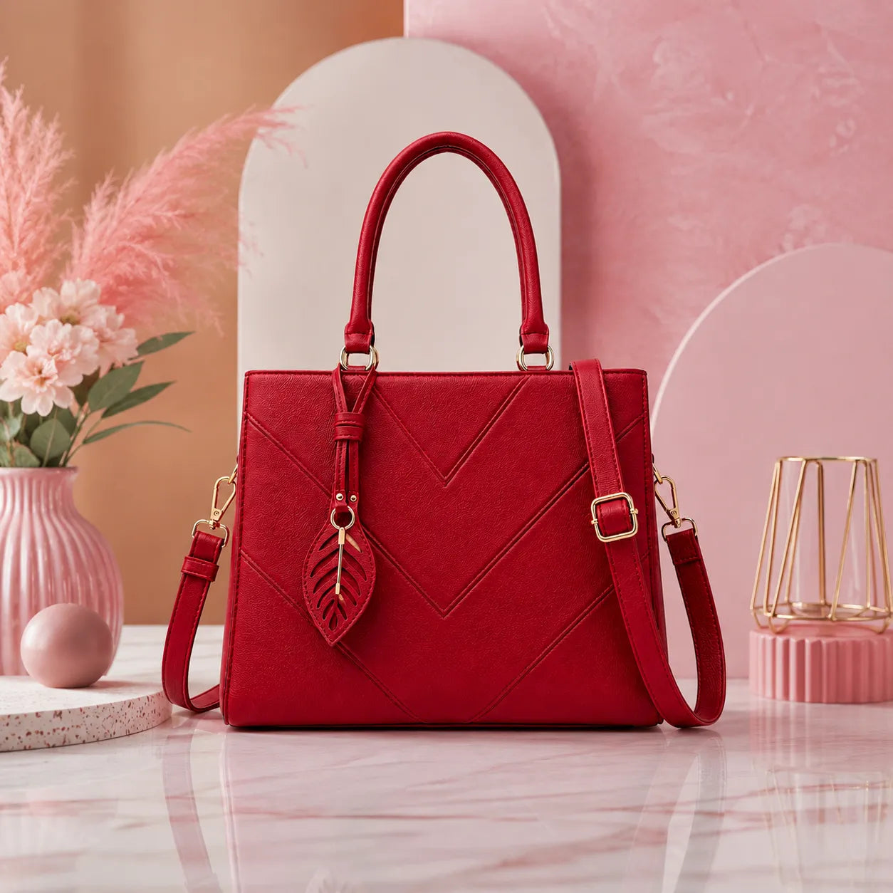 Orelza Red Edge Women’s Satchel Handbag