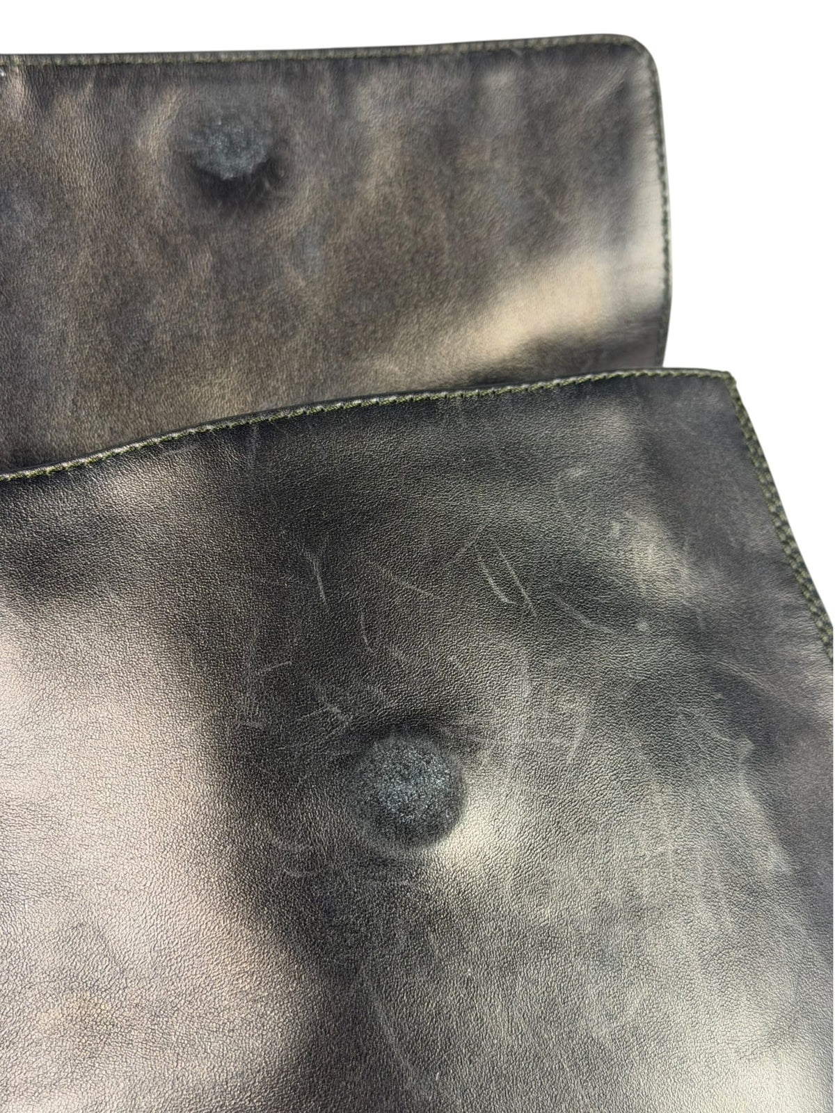 Chanel Vintage Metallic Bronze Lambskin Logo Messenger Bag 1997