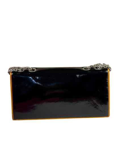 Chanel Black Patent Orange Trim 2.55 Flap 2009