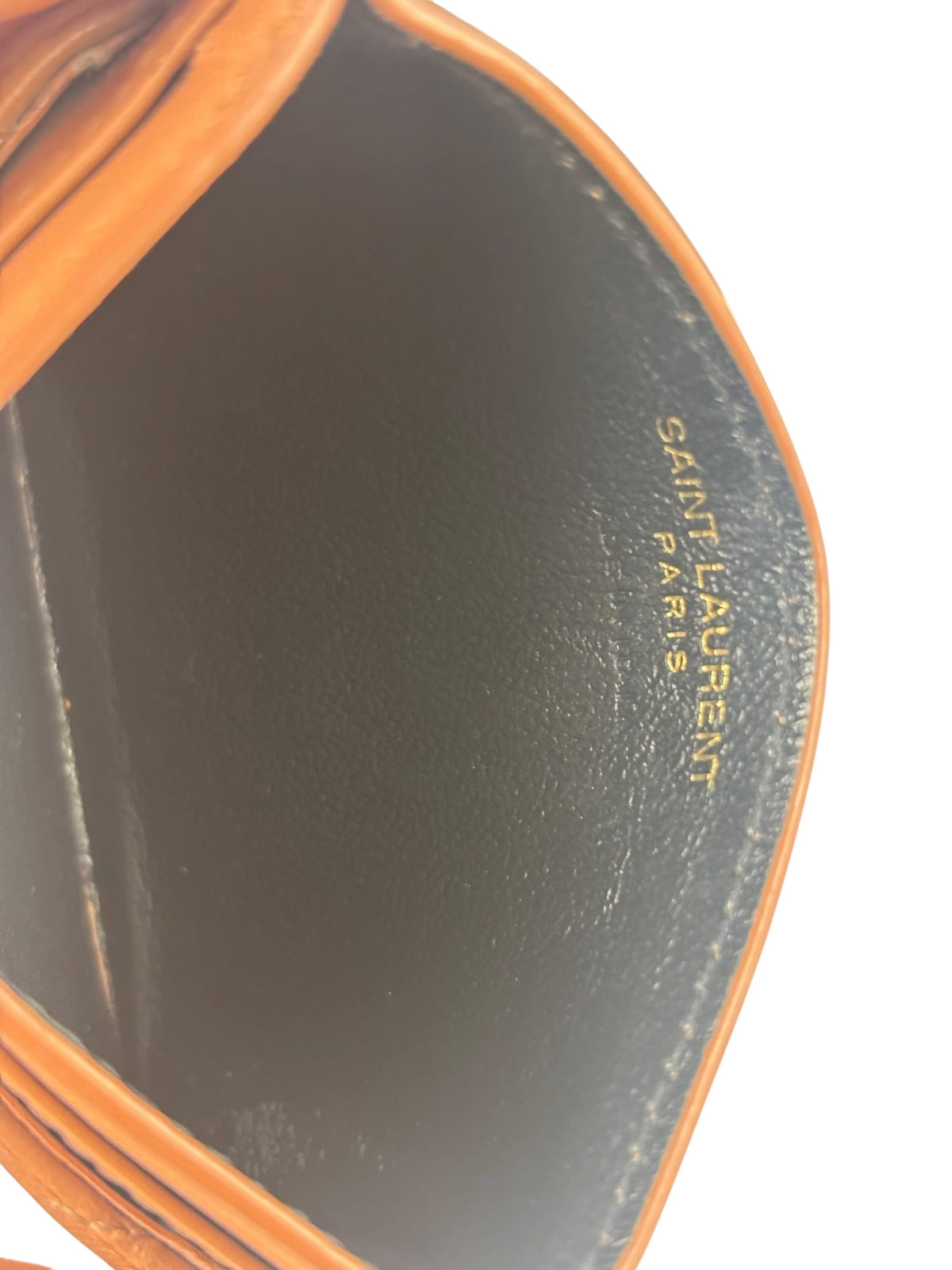 Yves Saint Laurent Dusty Rose Leather Cassandre Cardholder