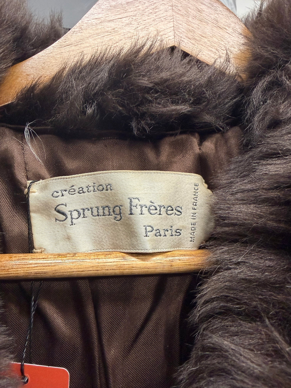 Vintage Sprung Freres Brown Fur Long Coat