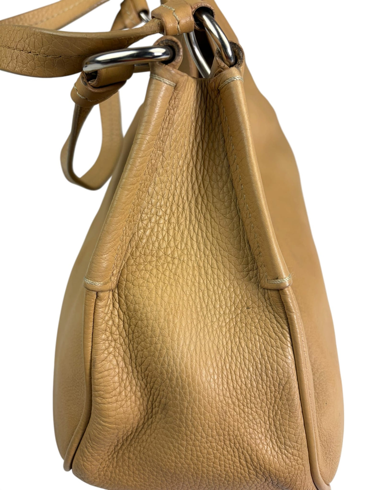 Prada Beige Leather Shoulder Bag