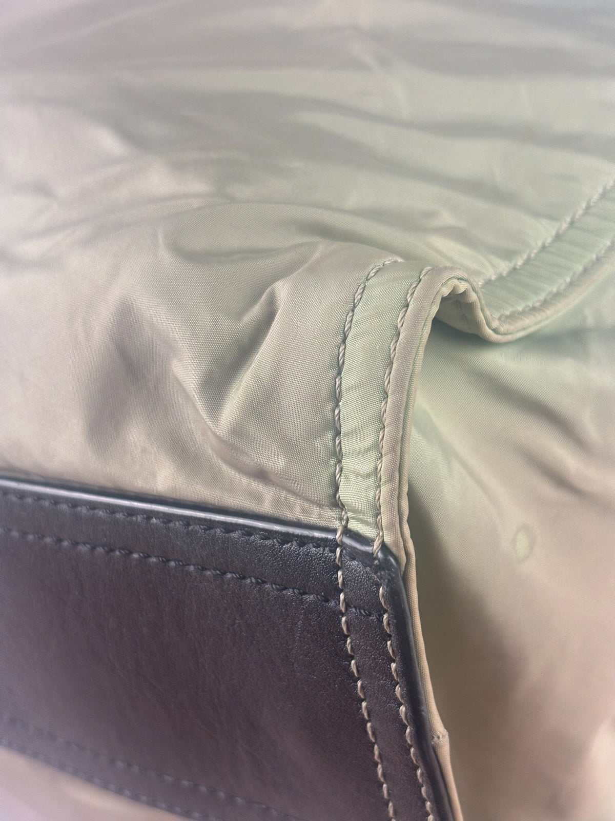 Burberry Geen Nylon/Leather Trim Buckleigh Tote Bag