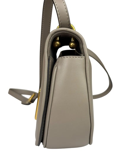 Fendi Dove Gray Leather C'mon Crossbody Bag