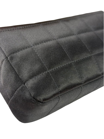Chanel Black Satin Chocolate Bar Mini East-West Flap Bag