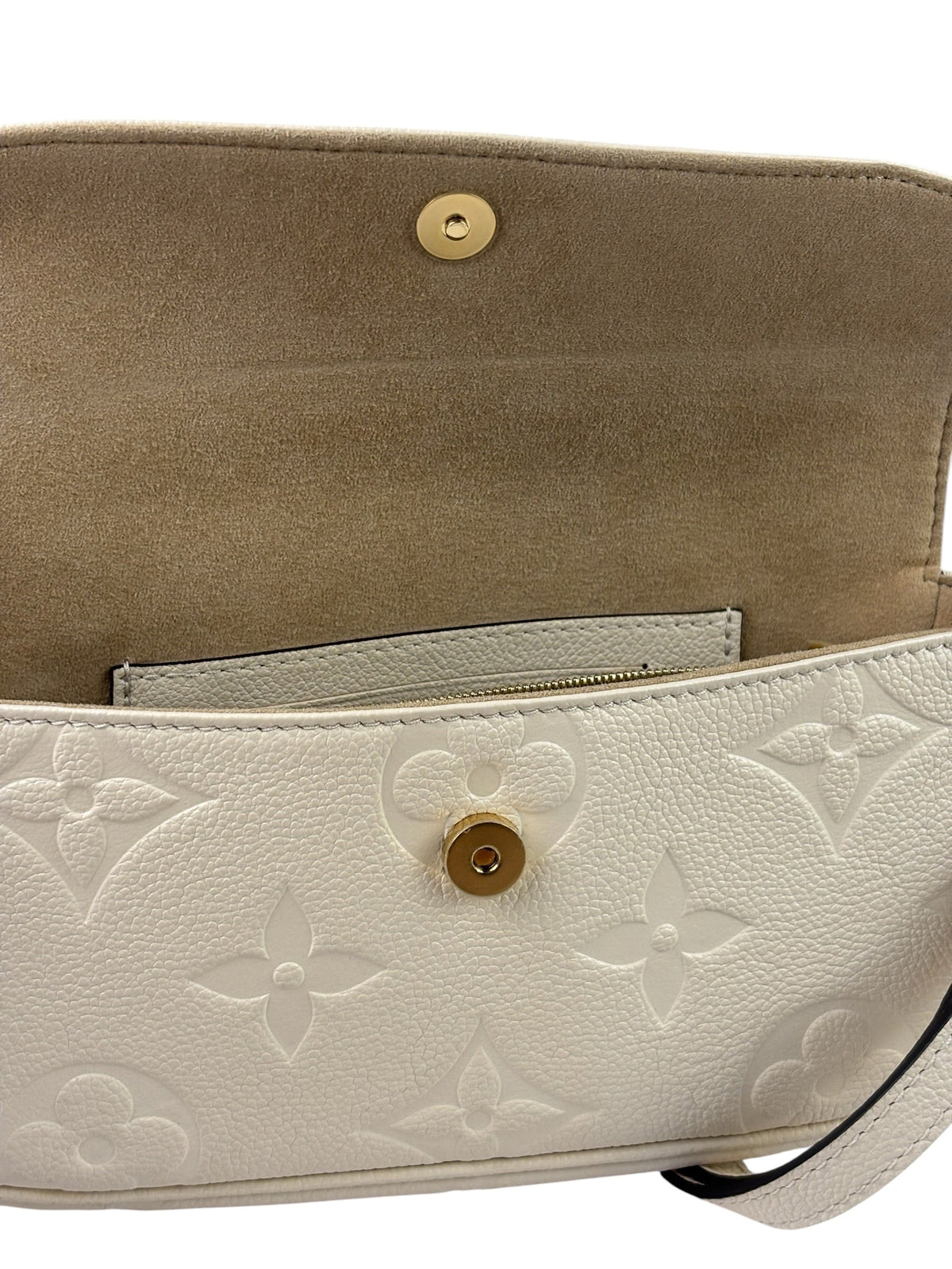Louis Vuitton Ivory Empreinte Monogram Leather Chain Ivy Pochette