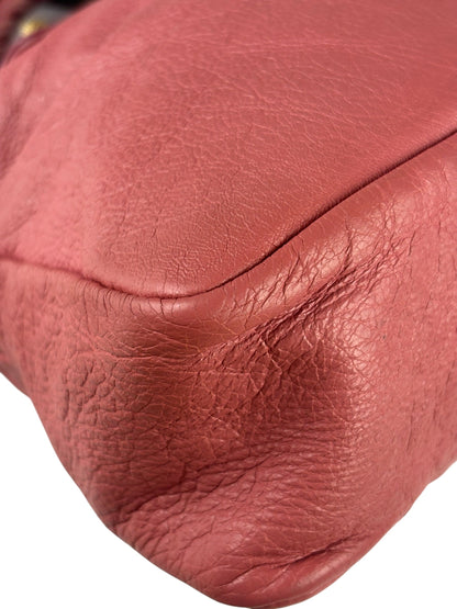 Balenciaga Pink Lambskin Velo Moto Two-Way Bag