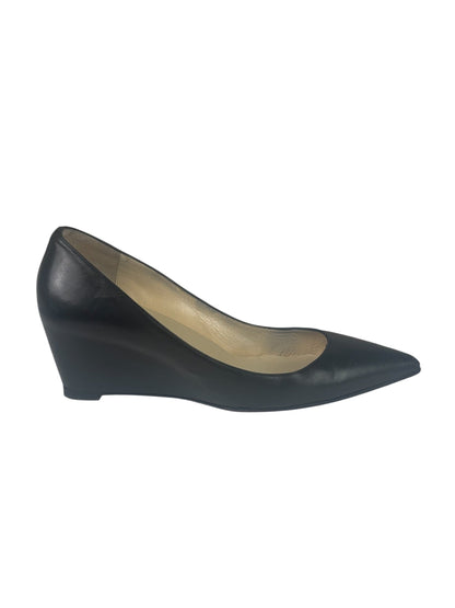Christian Louboutin Black Leather Agneska Wave Pump