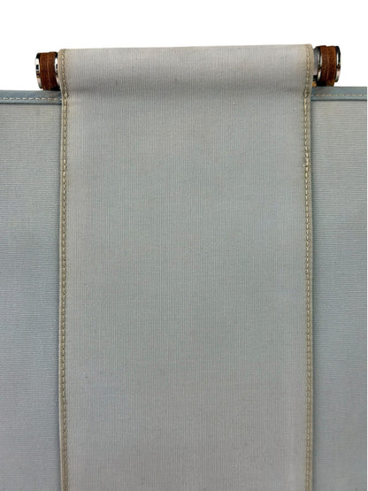 Hermes Light Blue Canvas Leather Trim Cabag Elan Tote