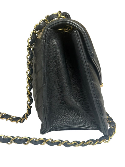 Chanel Black Calfskin Chevron Envelop Flap Bag 2019