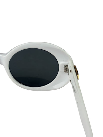Chanel White Oval Sunglasses