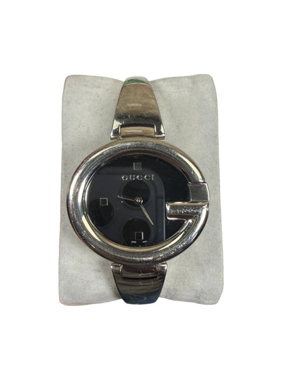 Gucci 134.3 Black G Dial Bangle Watch