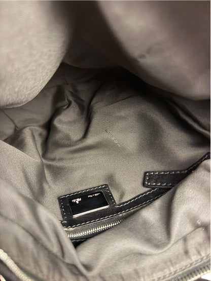 Fendi Vintage Black Leather Oyster Hobo Bag