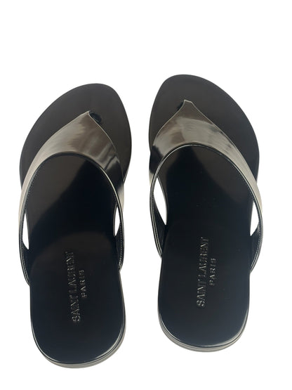 Saint Laurent Black Vitello Marilyn Sandals
