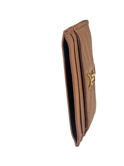 Yves Saint Laurent Dusty Rose Leather Cassandre Cardholder