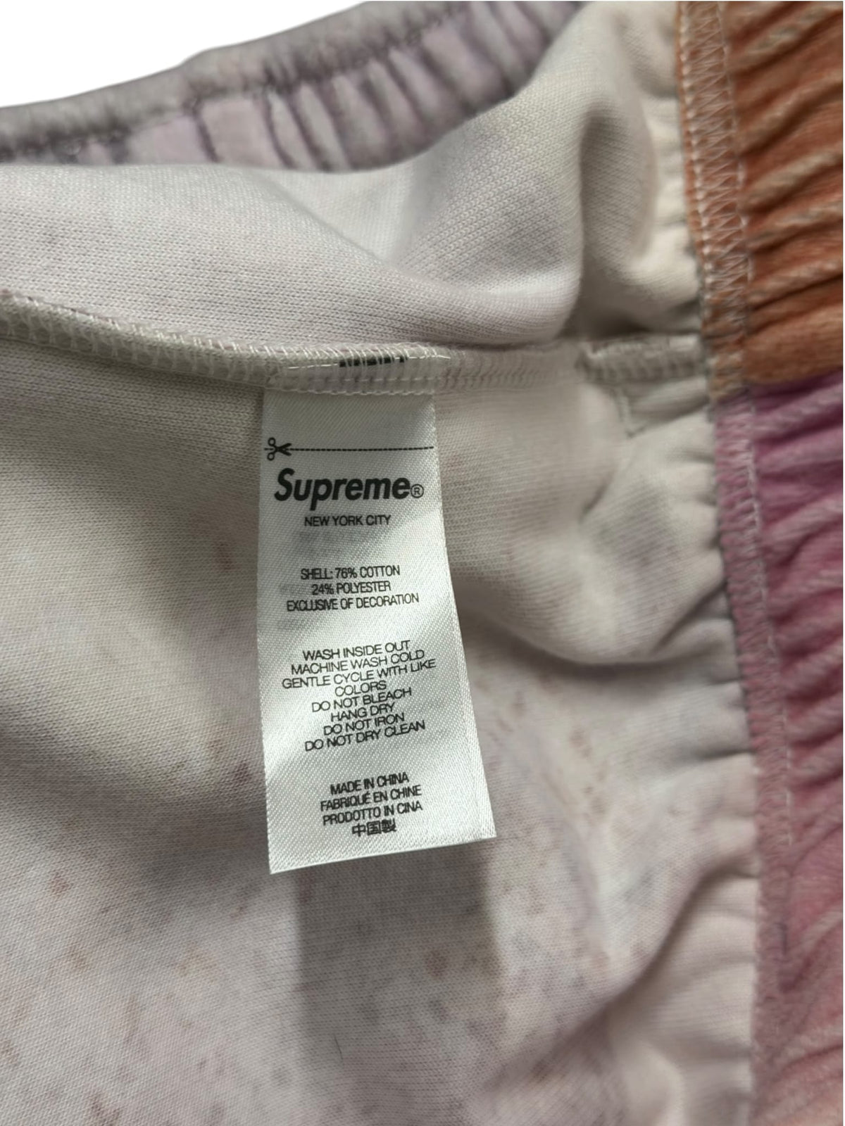 Supreme Geo Velour Shorts Pink