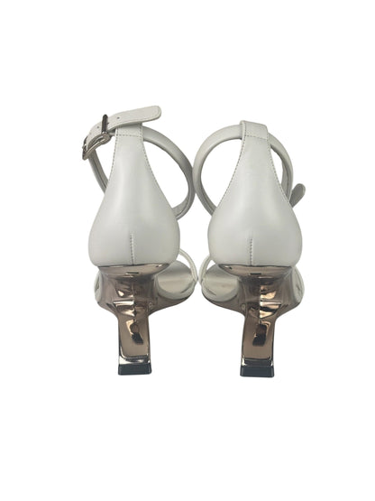 Alexander McQueen White Arc Calfskin Sandal