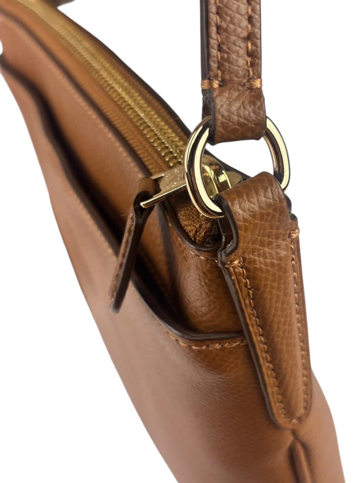 Coach Tan Brown Pebble Leather Crossbody Bag