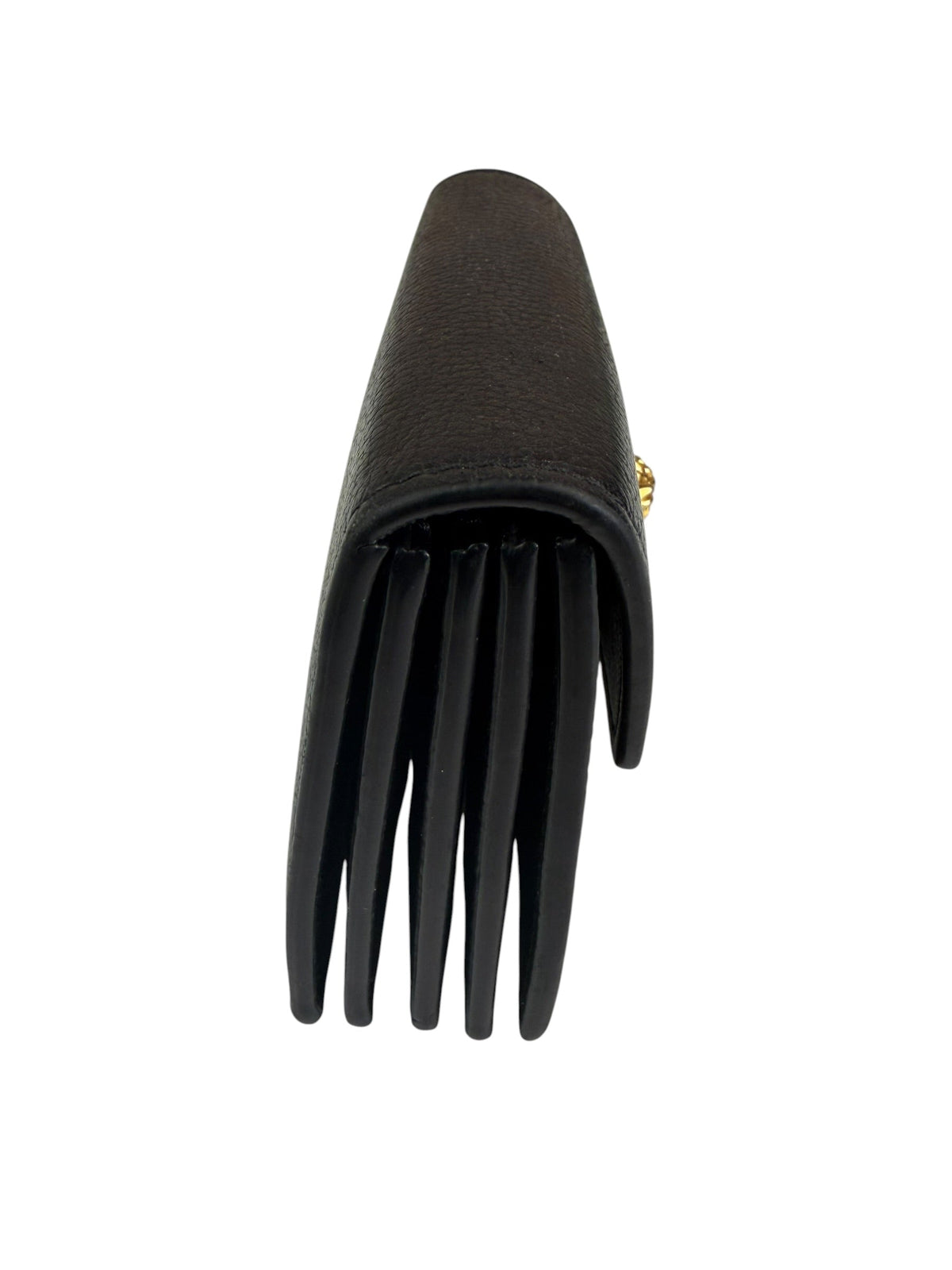 Versace Black Calfskin La Medusa Flap Card Holder