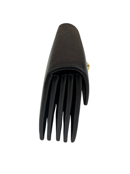 Versace Black Calfskin La Medusa Flap Card Holder