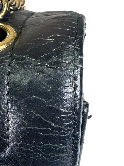 Chanel Black Calfskin Chevron Envelop Flap Bag 2019