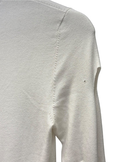 Prada White Cutout Mock Neck Long Sleeve Top
