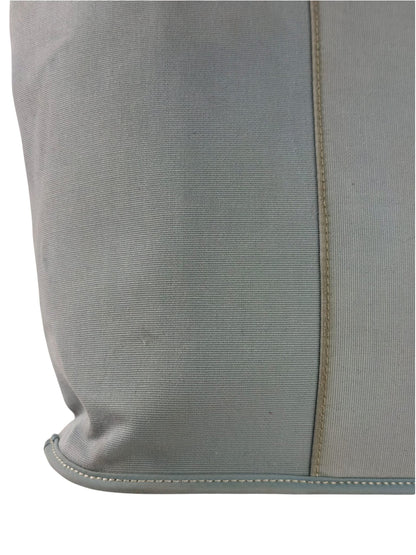 Hermes Light Blue Canvas Leather Trim Cabag Elan Tote