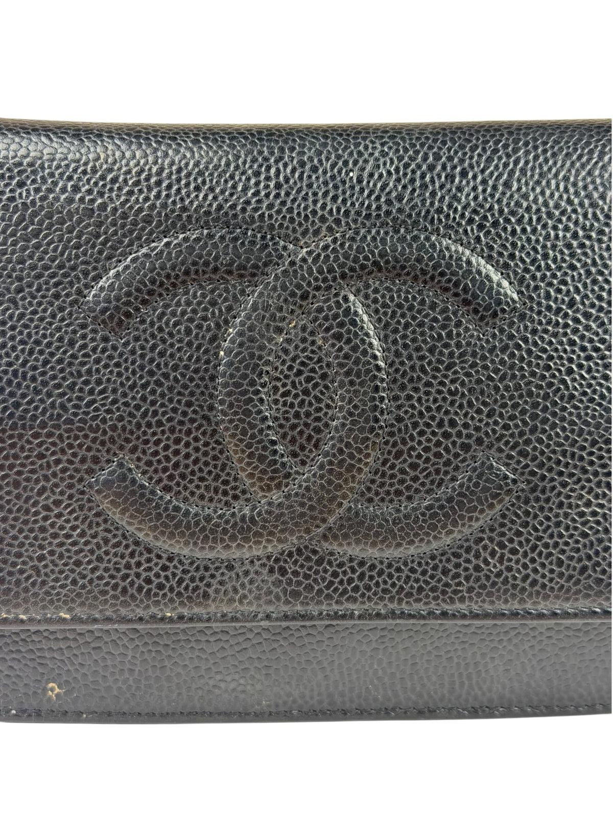 Chanel Black Caviar Flap Wallet On Chain 2013