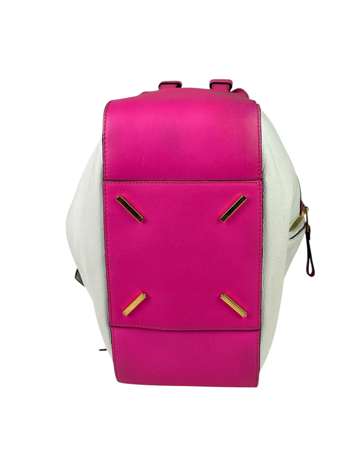 Loewe Pink/White Leather M Hammock Bag