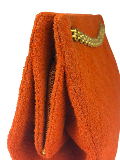Chanel Vintage Red Quilted Tweed Shoulder Bag 1994