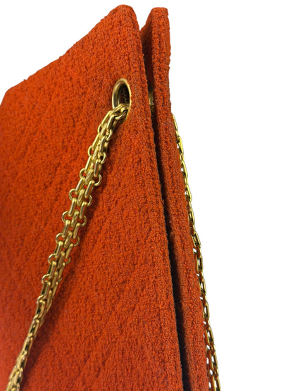 Chanel Vintage Red Quilted Tweed Shoulder Bag 1994