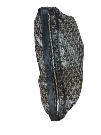 Goyard Brown/Black Leather Boheme Hobo Bag