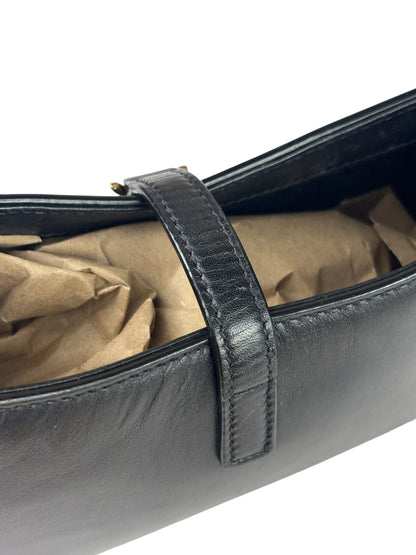 Yves Saint Laurent Black Leather Mini Le 5 À 7 Hobo Bag