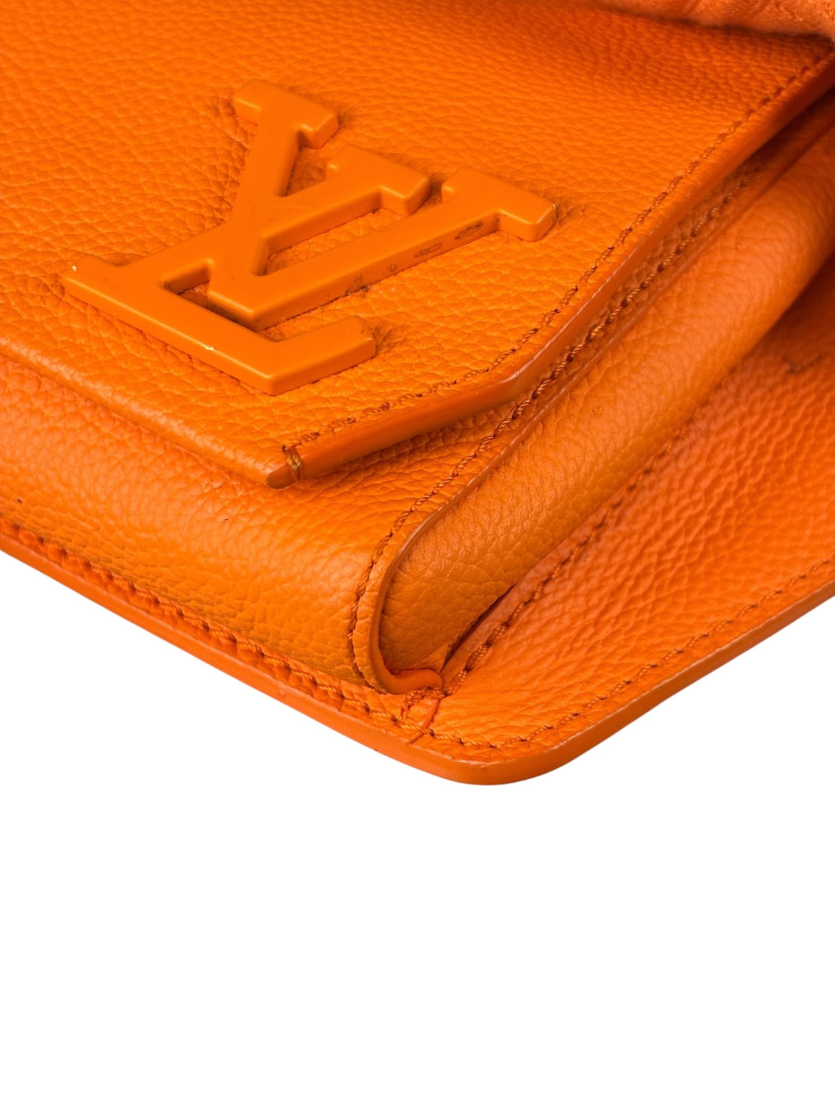 Louis Vuitton Aerogram Takeoff Leather Sling Bag Orange