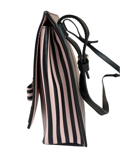 Salvatore Ferragamo Pink/Black Striped Crossbody Bag