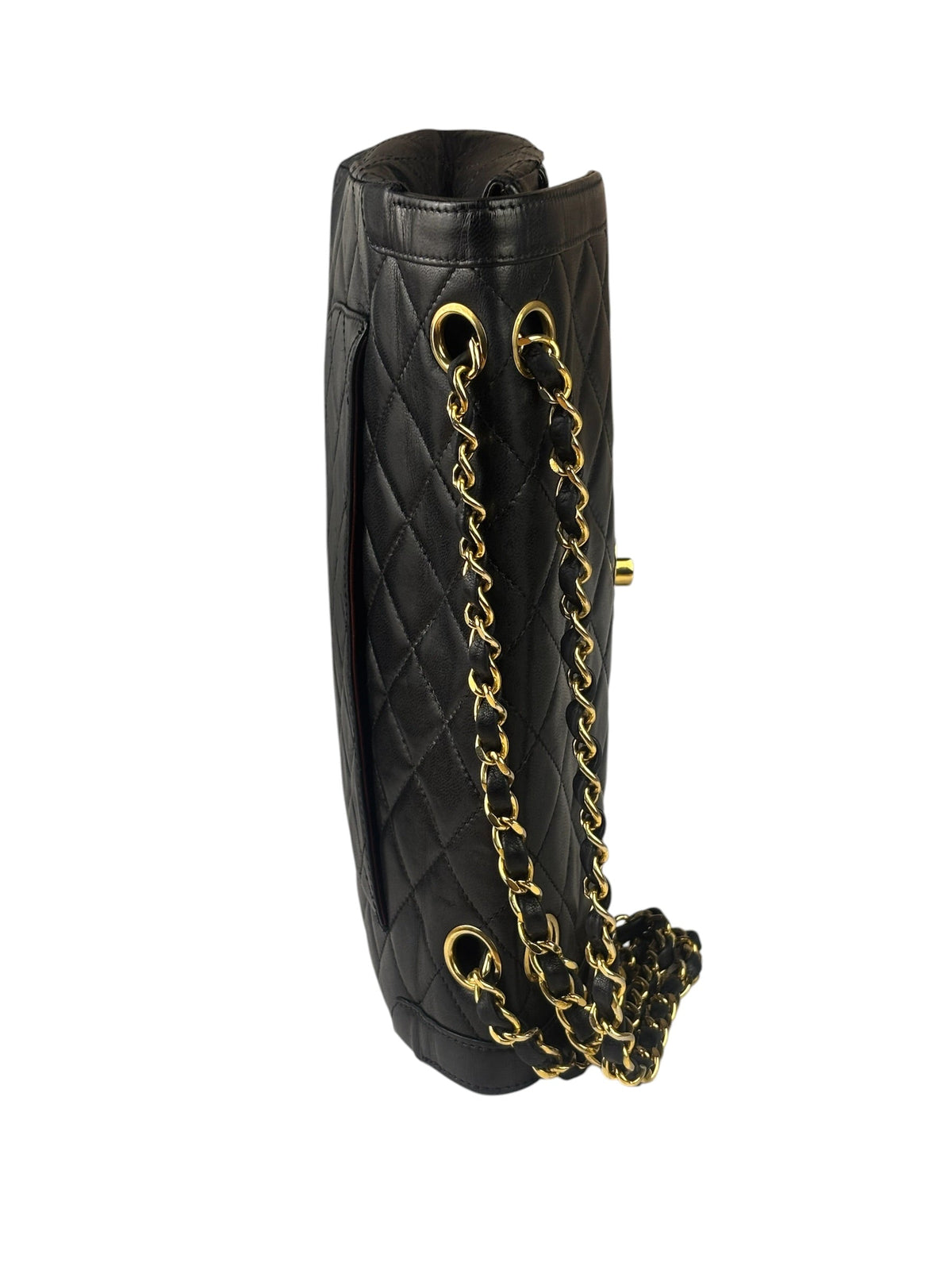 Chanel Black Quilted Leather Double Flap Small Bag