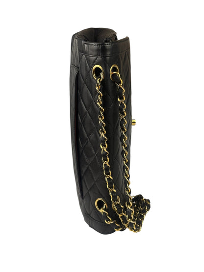 Chanel Black Quilted Leather Double Flap Small Bag