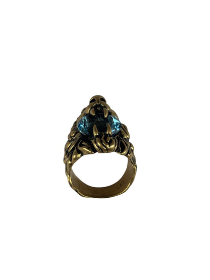Gucci Crystal Lion Head Ring