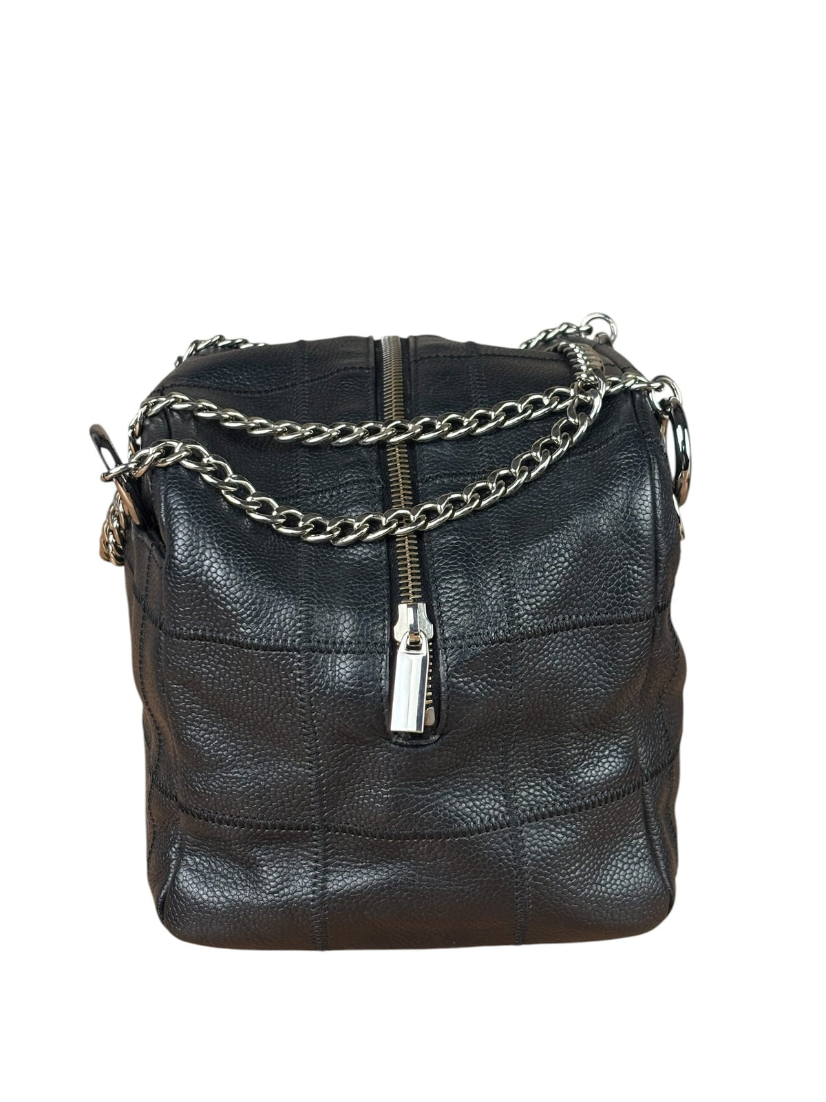 Chanel Black Caviar Chocolate Bar Shoulder Bag