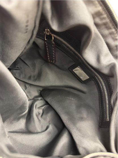 Fendi Vintage Black Leather Oyster Hobo Bag